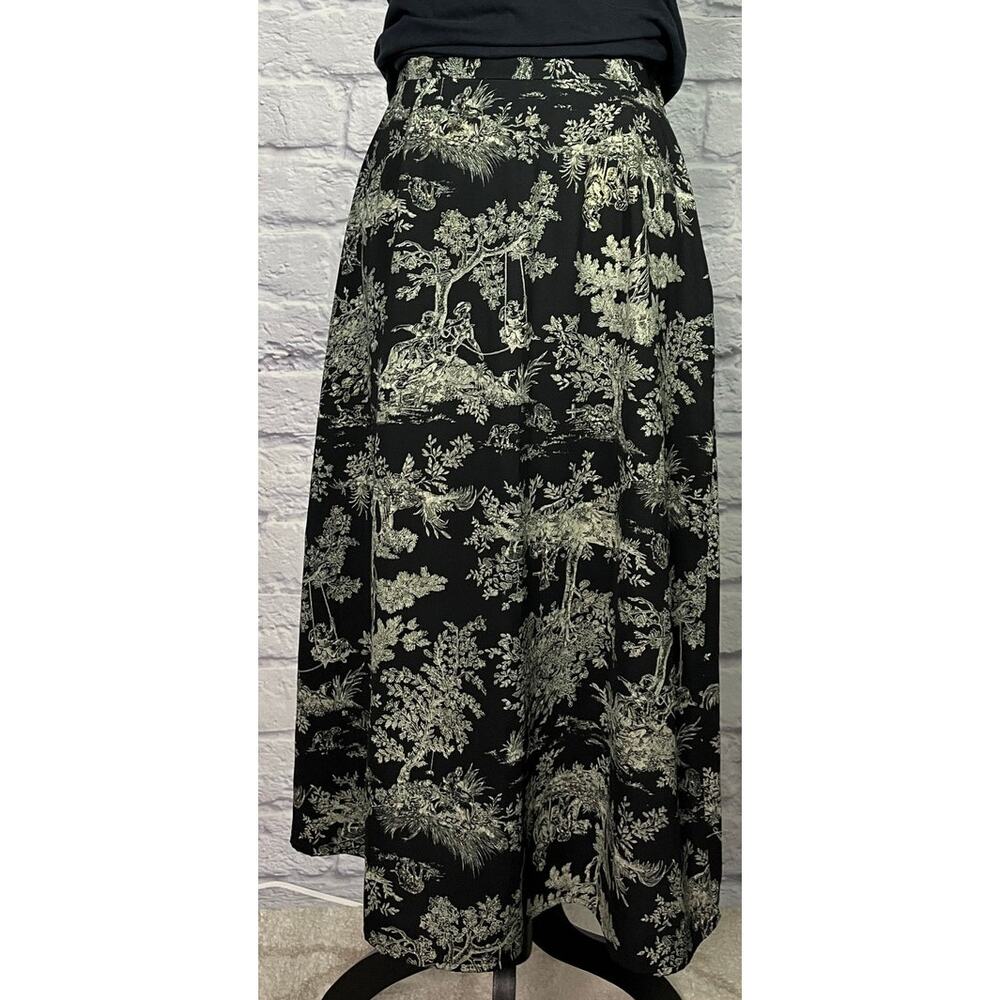 Vintage 90's Classic French Toile A-Line Skirt by Kathie Lee Collection - Picture 2 of 6